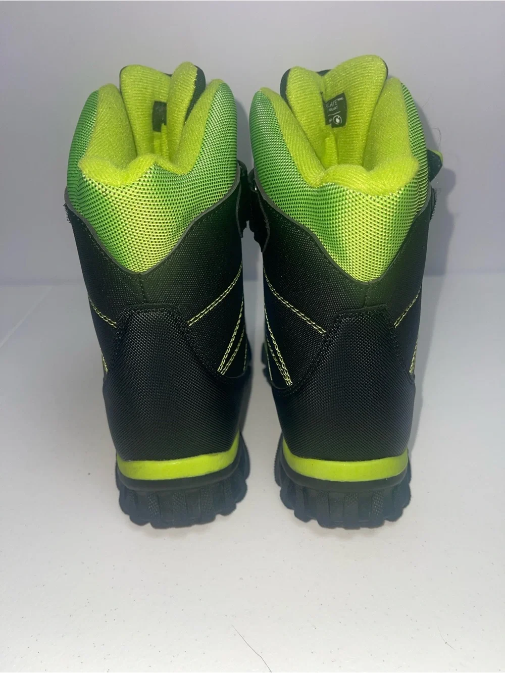 DSG Black and Lime Kids High-Top Boots